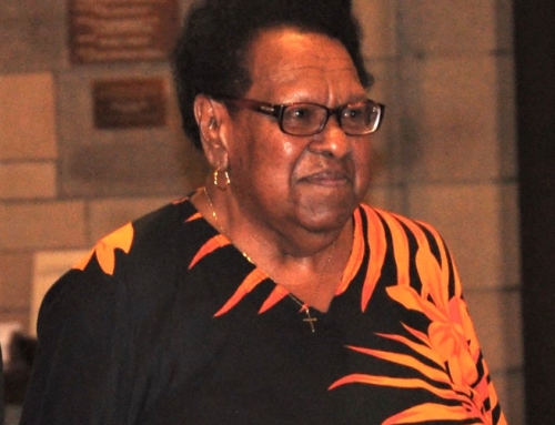 Torres Strait Island Elder Aunty McRose Elu celebrated